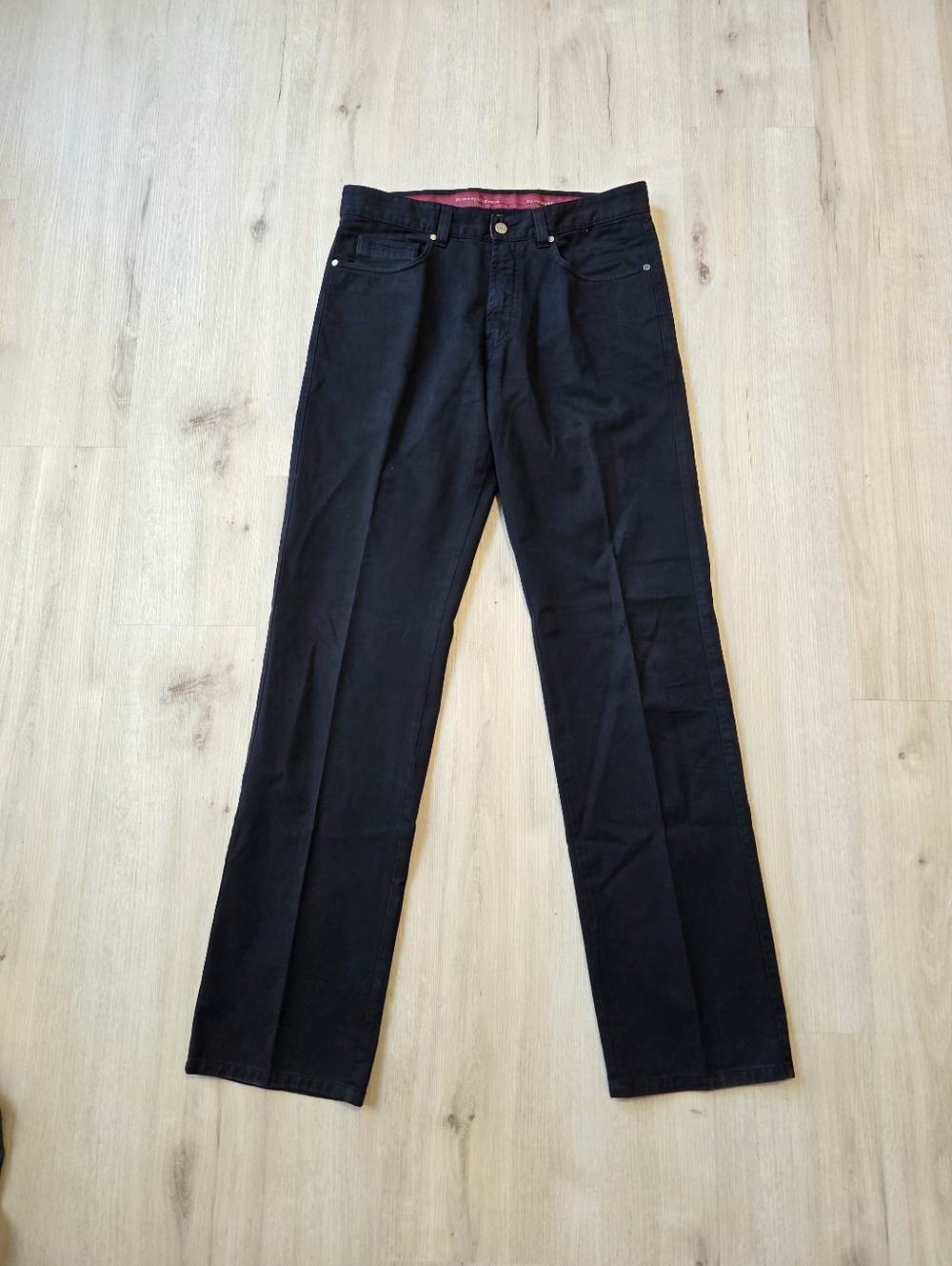 Ermenegildo Zegna Men's Black Cotton Pants Size 34